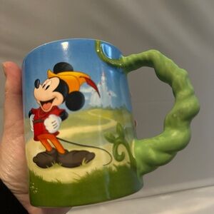 Disneyland Paris Mug: Mickey Mouse “jack & the beanstalk” with beanstalk handle